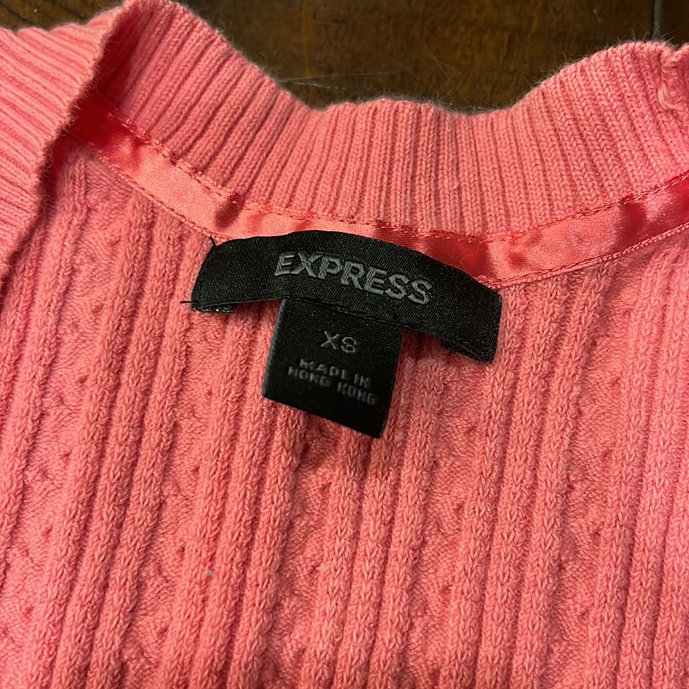 Express deep v neck cable knit top - Picture 3 of 3